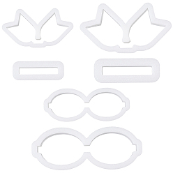 Белый 4 коробки 2 стили пластиковые формы, инструмент для керамики и глины своими руками, материалы для изготовления бантов, белые, 20.5x48x12 мм, 2 коробки/стиль