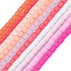 (52) Непрозрачная лаванда 612шт 10цвета нити из полимерной глины ручной работы, колонка, разноцветные, 6~6.5x6 мм, отверстие : 1.2~1.5 мм, 1 прядь / цвет