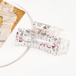 Рождественская елка Пластиковые заколки-коготь для волос для женщин и девочек, рождественская елка, 85x48x40 мм