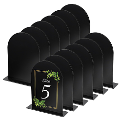 Черный Акриловый пустой стол, табличка с номером, держатель для палатки, табличка с именем на столе, арка, чёрные, 120x30x142 мм