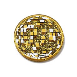 (932FM) Темно-синий аква-матовый с подкладкой Акриловые подвески, серия диско, темно-золотистые, 34.5x2 мм, отверстие : 1.6 мм