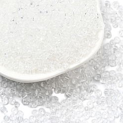 Прозрачный Fgb 8/0 круглый стеклянный бисер класса А, прозрачные цвета, прозрачные, 8/0, 3x2 мм, отверстие : 1 мм, около 10000 шт / упаковка