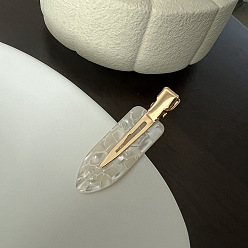 Белый Заколки для волос из ацетата целлюлозы (смола) из кожи аллигатора, аксессуары для волос для женщин девушка, белые, 60 мм