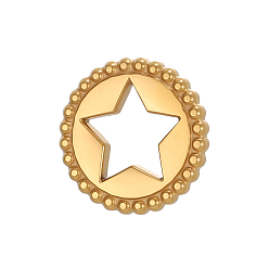 Настоящее золото 14K 304 подвески из нержавеющей стали, звезды прелести, ионное покрытие (ip), реальный 14 k позолоченный, 13x13 мм