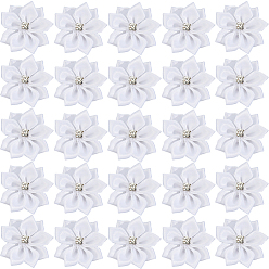 Белый 100шт. полиэстеровые стразы в виде цветов для украшения, аппликаций, свадебных украшений своими руками, белые, 28x28x8 мм