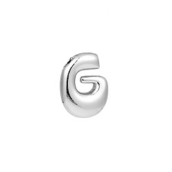 Letter G Латунные подвески, подвески с буквой az~z, Буква G, 22x18 мм