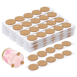 Круглые Самоклеящиеся пробковые листы, круглые, 100x20x1.5 мм, круглый : 20 mm в диаметре, 5шт / лист