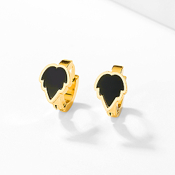 Лист 201 обруч серьги из нержавеющей стали замке, акриловые серьги женские, лист, 14x8 мм