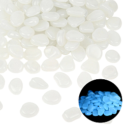 Алиса Синий 100 шт. светящиеся смоляные бусины для украшения витрины, для украшения ландшафта аквариума, самородки, Алиса Блю, 17~25x16~18x6~12 мм
