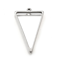 Треугольник 304 подвески из нержавеющей стали, треугольные, 37x23.5x3 мм, отверстие : 2 мм
