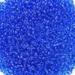 (RR150) Transparent Sapphire MIYUKI Round Rocailles Beads, Japanese Seed Beads, (RR150) Transparent Sapphire, 11/0, 2x1.3mm, Hole: 0.8mm, about 1100pcs/bottle, 10g/bottle