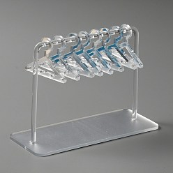 Silbern Silberfarbig Acrylohrring Displayständer, Kleiderbügelform, Silbern Silberfarbig, fertiges Produkt: 5.95x15x10.9 cm, ca. 10 Stk. / Set