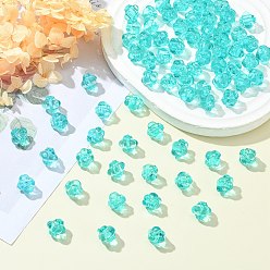 Turquoise Transparent Acrylic Beads, Lantern, Turquoise, 8.5x10x9.5mm, Hole: 1.5mm, about 1290pcs/500g