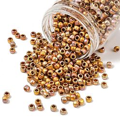 (722) Midas Gold Metallic (24K Gold Plated Rainbow) Тохо 6/0 круглые бусины, японский бисер, (722) золотой металлик Мидас (24 радуга с покрытием из золота K), 4 мм, отверстие : 1.5 мм, Около 840 шт / 50 г