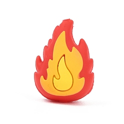 Оранжевый Силиконовые бусины, фокусные бусы, огнетушитель, оранжевые, 25x18.5x15.5 мм, отверстие : 2 мм