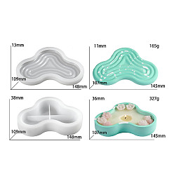Triangle DIY Silicone Storage Molds, Resin Casting Molds, Clay Craft Mold Tools, White, Triangle, 150x110x13~38mm