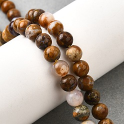 Африканский Опал Природные африканские опал бусины пряди, круглые, 6.5 мм, отверстие : 1 мм, около 60 шт / нитка, 14.84'' (37.7 см)