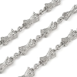 Платинированный Сплавные звенья цепей, несварные, Реальная платина, 19x8x6 мм