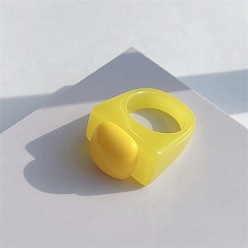 Желтый Квадратные кольца из смолы, желтые, внутренний диаметр: 17 мм