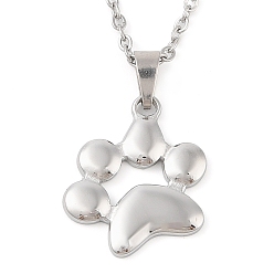 Нержавеющая Сталь Цвет Не тускнеет 304 ожерелья с подвеской в виде кошачьего когтя из нержавеющей стали для женщин, цвет нержавеющей стали, 17.36 дюйм (44.1 см)