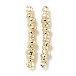 Настоящее золото 14K Подвески-соединители из латунной стружки, реальный 14 k позолоченный, 22.5x4x3 мм, отверстие : 1 мм