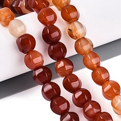 Red Agate Натуральный красный агат бисер нитей, фонарь, 9~11x10.5~12x10.5~12 мм, отверстие : 0.8~1 мм, около 36~41 шт / нитка, 14.57~16.73 дюйм (37~42.5 см)