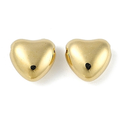 Золотой CCB пластиковые шарики, сердце, золотые, 10x10.5x5.5 мм, отверстие : 1.2 мм