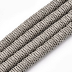 Шифер Серый Природный агат бисер нитей, окрашенные, Heishi бусы, Плоский круглый / диск, шифер серый, 8~8.5x1~1.5 мм, отверстие : 1 мм, 230 шт / нитка, 15.7 дюйм