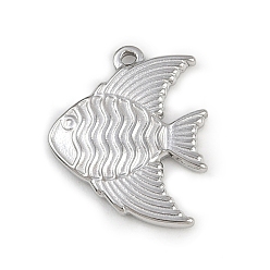 Нержавеющая Сталь Цвет 304 подвески из нержавеющей стали, рыбы прелести, цвет нержавеющей стали, 19.5x16x2 мм, отверстие : 1.1 мм
