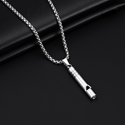 Rectangle Кулон из сплава 201 ожерелья из нержавеющей стали для мужчин, античное серебро, прямоугольные, 23.62~27.56 дюйм (60~70 см)