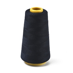 Midnight Blue 3000M Polyester Machine Embroidery Threads, Sewing Thread for Quilting Crafts, Midnight Blue, 0.1mm, about 3280.84 Yards(3000m)/Roll