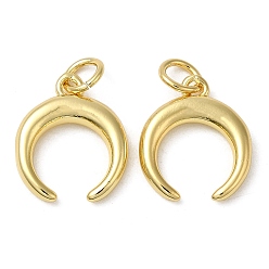 Настоящее золото 18K Стойки обшивки латунные подвески, без свинца и без кадмия, луна, реальный 18 k позолоченный, 14x12x2.5 мм