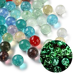 (52) Непрозрачная лаванда Светящиеся прозрачные бусины ручной работы, изготовленные методом выдувания стекла., нет отверстий / незавершенного, круглые, светится в темноте, разноцветные, 11.5~12.5 мм