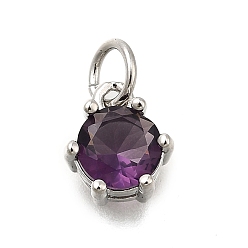 Средняя Орхидея Кулон из циркония, круглые подвески, с целью перехода в кольце, долговечный, без свинца и без кадмия, стойки покрытие, реальный 18 k позолоченный, средне орхидеи, 8.5x7.5x5 мм, отверстие : 3.2 мм