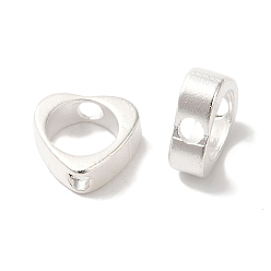 Посеребрённый Латунной шариковой кадра, без свинца и без кадмия, сердце, 925 серебро покрытием, 7x7x2.5 мм, отверстие : 1.5 мм