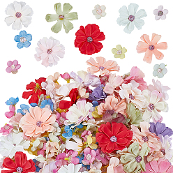 (52) Непрозрачная лаванда 150шт. 2 стили тканевых цветочных украшений, головка искусственного цветка, для украшения свадебного дома, разноцветные, 21~50x16~18 мм