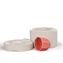 Белый Дым Восьмиугольные формы для чайных чаш, инструменты моделирования, для керамического ремесла, серый, 12x11 см