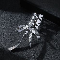 Платина Манжеты для волос из сплава, Ужасная катушка, для укладки волос, бантом, платина, 115x70 мм