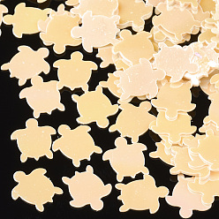 Персиковый Слойка Аксессуары для орнаментов, пластиковые пайетки / блестки из пвх, черепаха, розовые, 8x7x0.3 мм, Около 25000 шт / 500 г