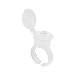 Белый 50 шт пластиковые микроблейдинговые пигментные чернила для татуировки с крышкой, для макияжа нейл-арт наращивание ресниц, белые, 23x13 см