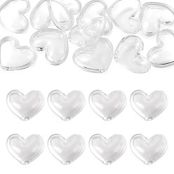 Сердце 12 шт прозрачные акриловые бусины, сердце, 27.5x33.5x11.5 мм, отверстие : 3 мм