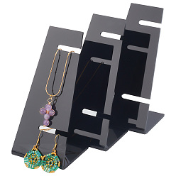 Черный Акриловые витрины для часов, l-образный, чёрные, 7.1x5.2x13 см