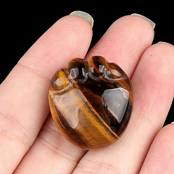 Тигровый глаз Статуэтки из натурального тигрового глаза, резные статуэтки для украшения рабочего стола в домашнем офисе, след, 25x23 мм