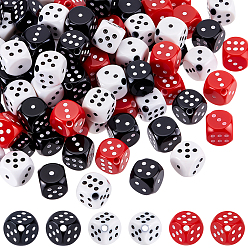 (52) Непрозрачная лаванда 120 шт 3 цвета акриловые бусины, игральная кость, разноцветные, 9.5~10x9.5~10.5x9.5~10.5 мм, отверстие : 1.2~2.5 мм, 40 шт / цвет