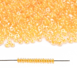 (801) Luminous Neon Tangerine Toho 11/0 полукруглые бусины, японский бисер, (801) светящийся неоновый мандарин, 11/0, 2.2x0.9 мм, отверстие : 0.8 мм, Около 1733 шт / 10 г