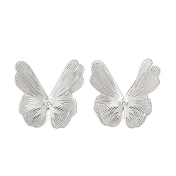 Платина Латунные подвески, бабочка, платина, 30x30x4.5 мм, отверстие : 1 мм