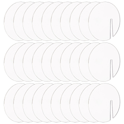 Прозрачный 60Шармы из акрилового бокала для вина, бокал маркер, плоско-круглые, прозрачные, 49.5~50x2 мм