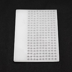 White Plastic Bead Counter Boards, for Counting 6mm 200 Beads, Rectangle, White, 15.4x11.1x0.55cm, Bead Size: 6mm