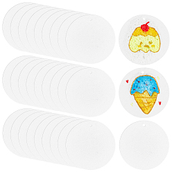 Круглые Древесная целлюлоза хлопок пенопласт текстура чистая бумага для рисования, бумага для рисования для детей, поделки своими руками, круглые, 65x1 мм, отверстие : 3.5 мм