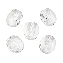Прозрачный Стекло имитация австрийских хрустальных бусин, овальные, граненые, прозрачные, 8x9x4.5 мм, отверстие : 1.2 мм